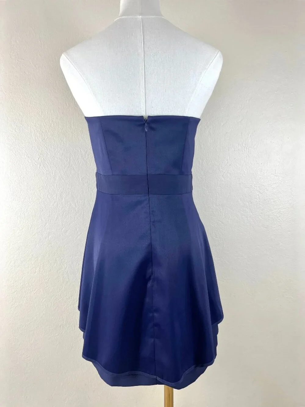 Y2K BCBGeneration Midnight Blue Strapless Mini Dress Sz 8 With Tags - Picture 2 of 16